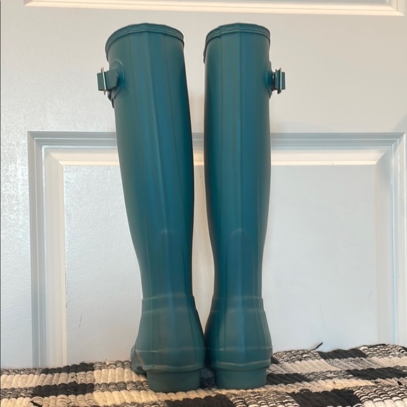 Hunter Classic Knee High Bright Teal Boots, women’s 6 - Picture 4 of 9